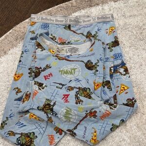 Bellabu Bear Kids Pajamas - Blue with Ninja Turtle Print